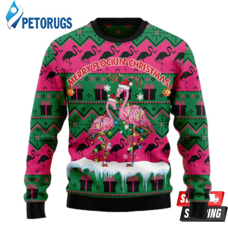 Merry Flockin? Christmas Flamingo Ugly Christmas Sweaters