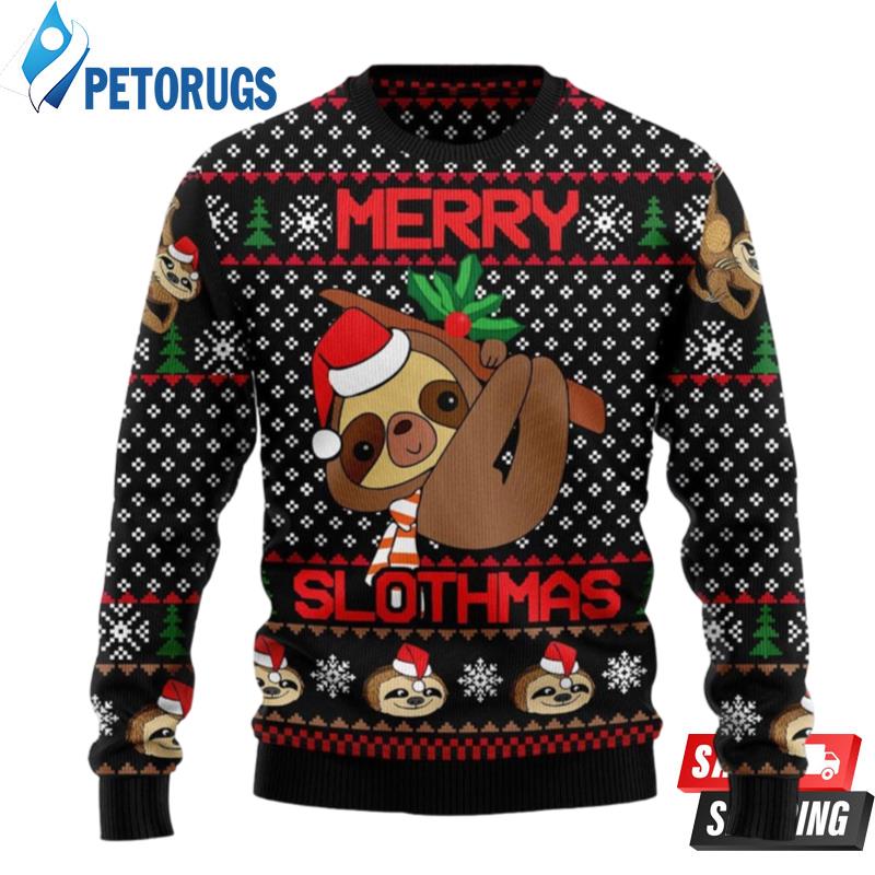 Merry Slothmas Ugly Christmas Sweaters