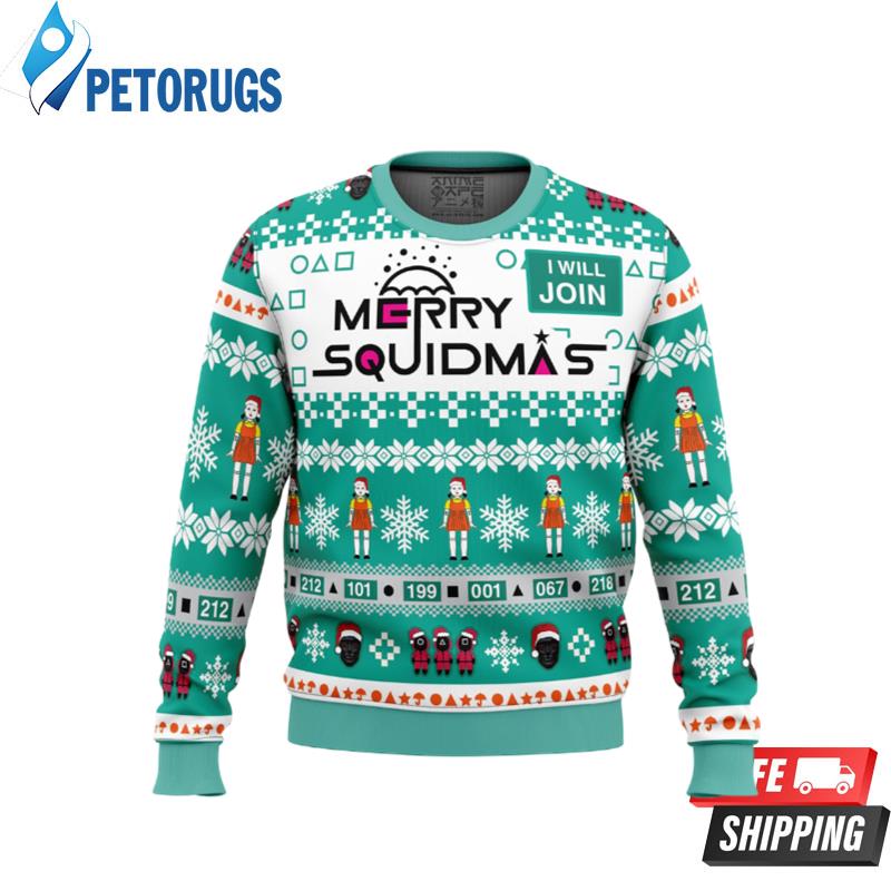 Merry Squidmas Squid Game Ugly Christmas Sweaters