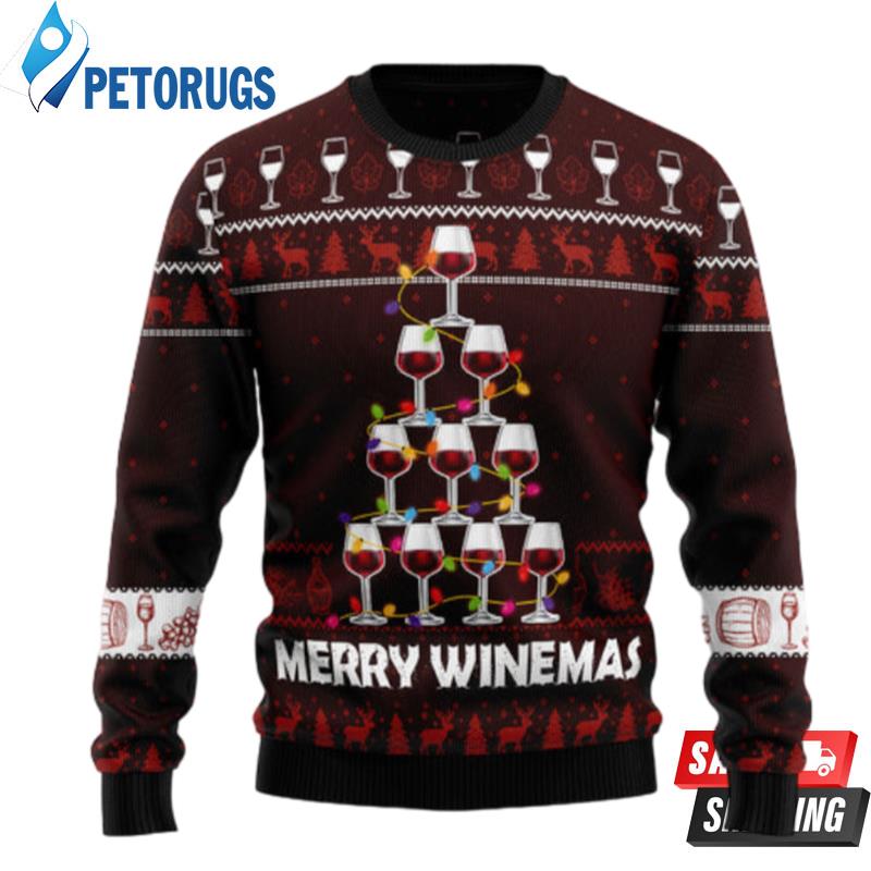 Merry Winemas Ugly Christmas Sweaters