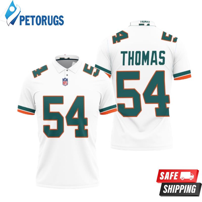 Miami Dolphins Zach Thomas #54 Nfl American Football White 2019 Alternate Game Polo Shirts