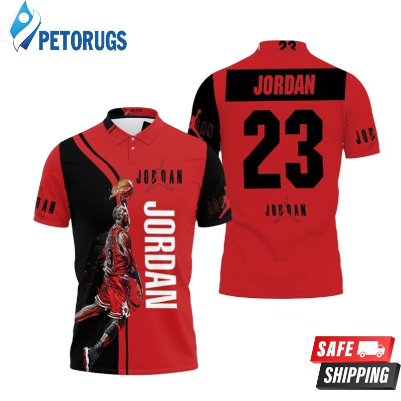Michael Jordan 23 Chicago Bull Jump Shot Logo Polo Shirts - Peto Rugs