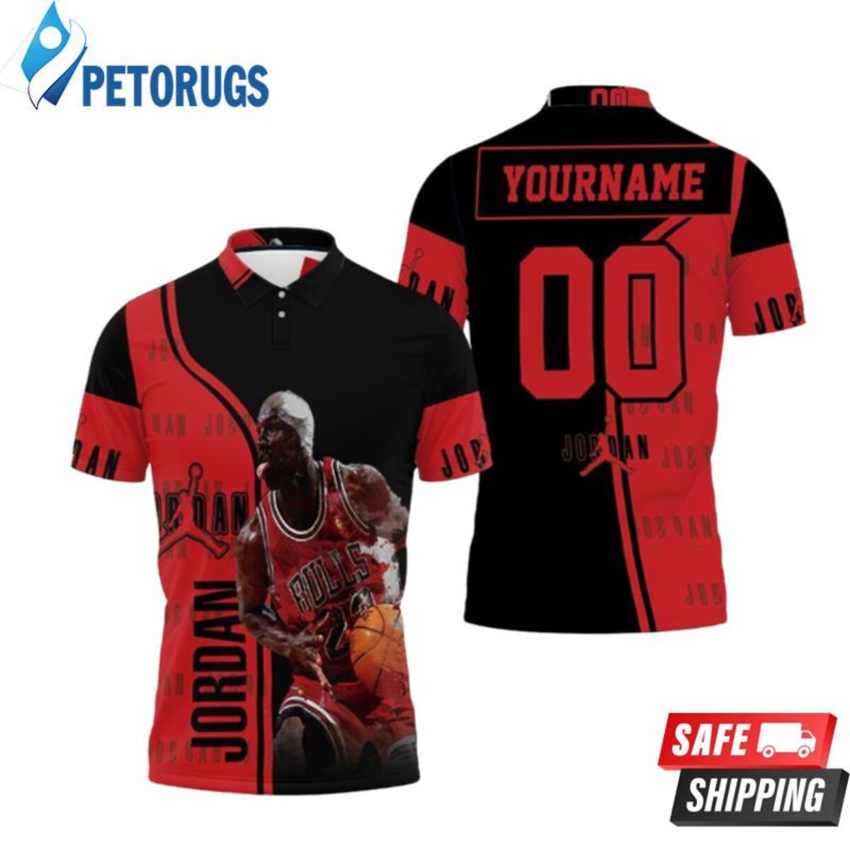 Michael Jordan Legend Of Chicago Bulls Nba Polo Shirts - Peto Rugs