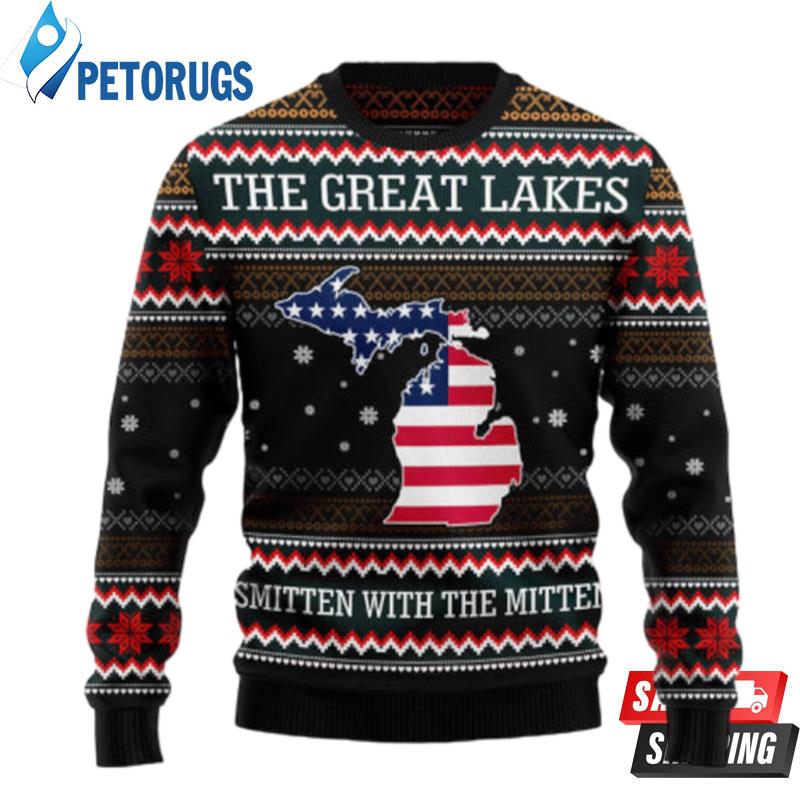 Michigan Smitten With The Mitten Ugly Christmas Sweaters