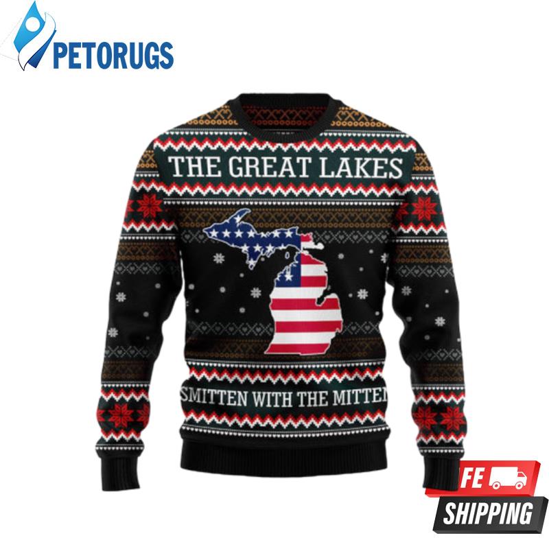 Michigan Smitten With The Mitten Ugly Christmas Sweaters