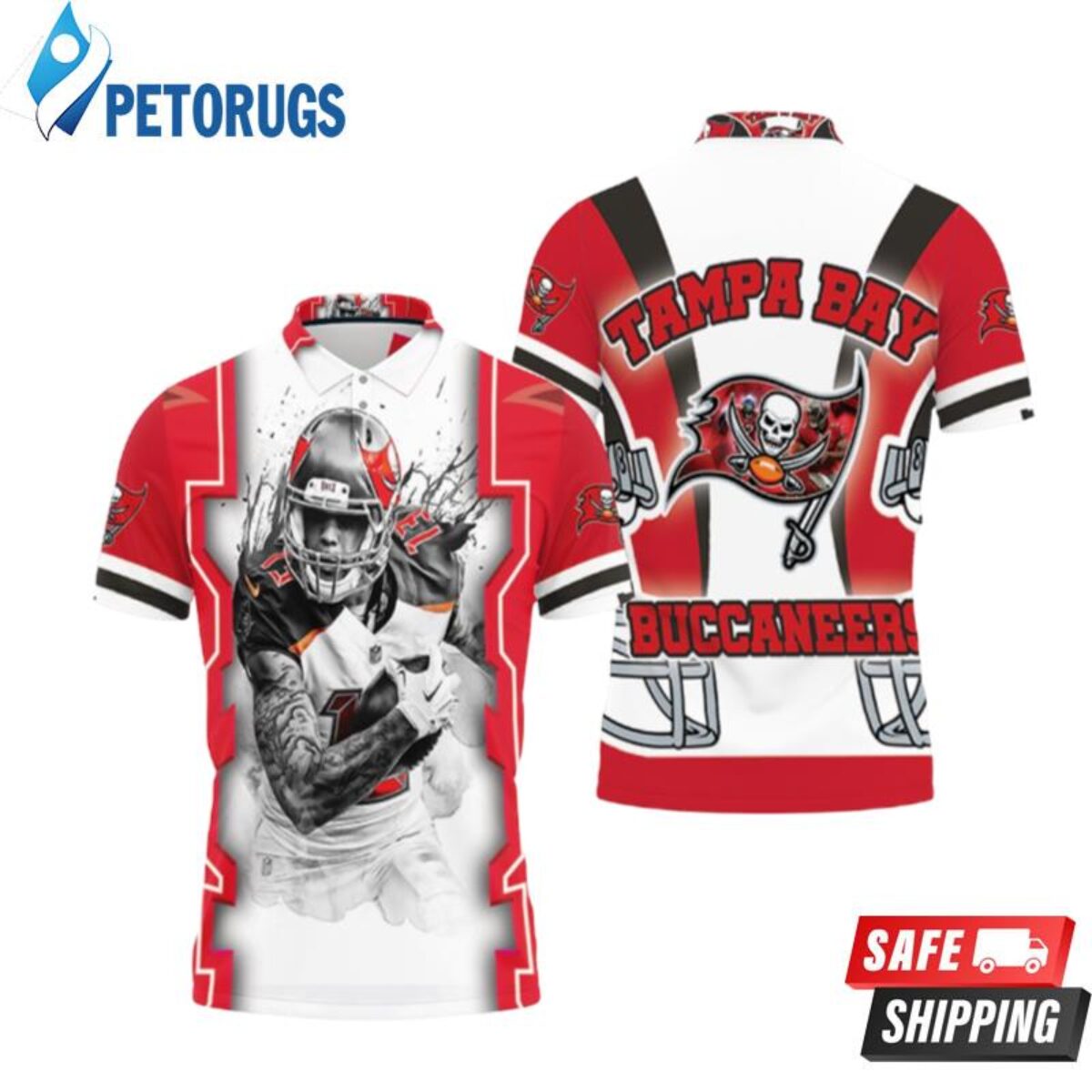 Tampa Bay Buccaneers Mike Evans 13 Personalized Polo Shirts - Peto Rugs