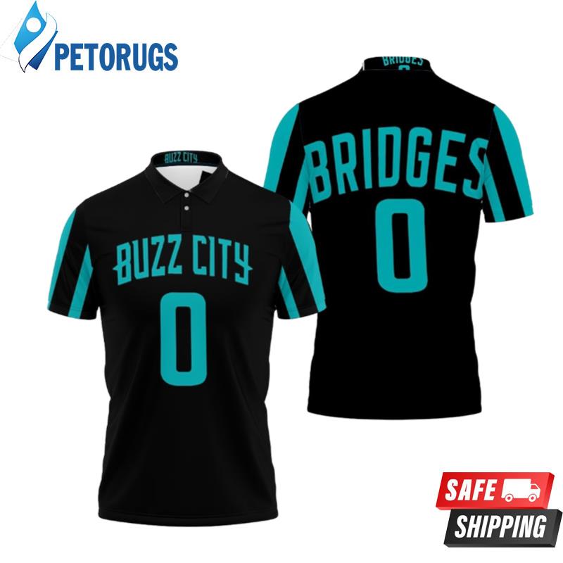 Miles Bridges Charlotte Hornets Jordan Brand City Edition Black Polo Shirts