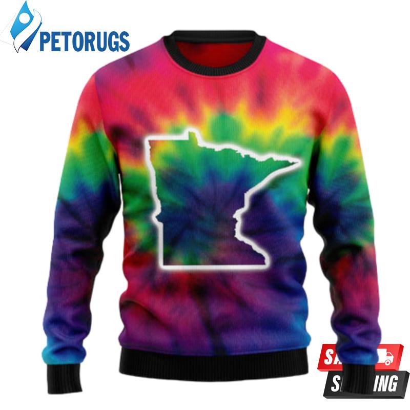 Minnesota Nice Tie Dye Ugly Christmas Sweaters