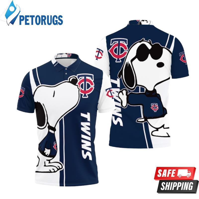 Minnesota Twins Snoopy Lover Printed Polo Shirts