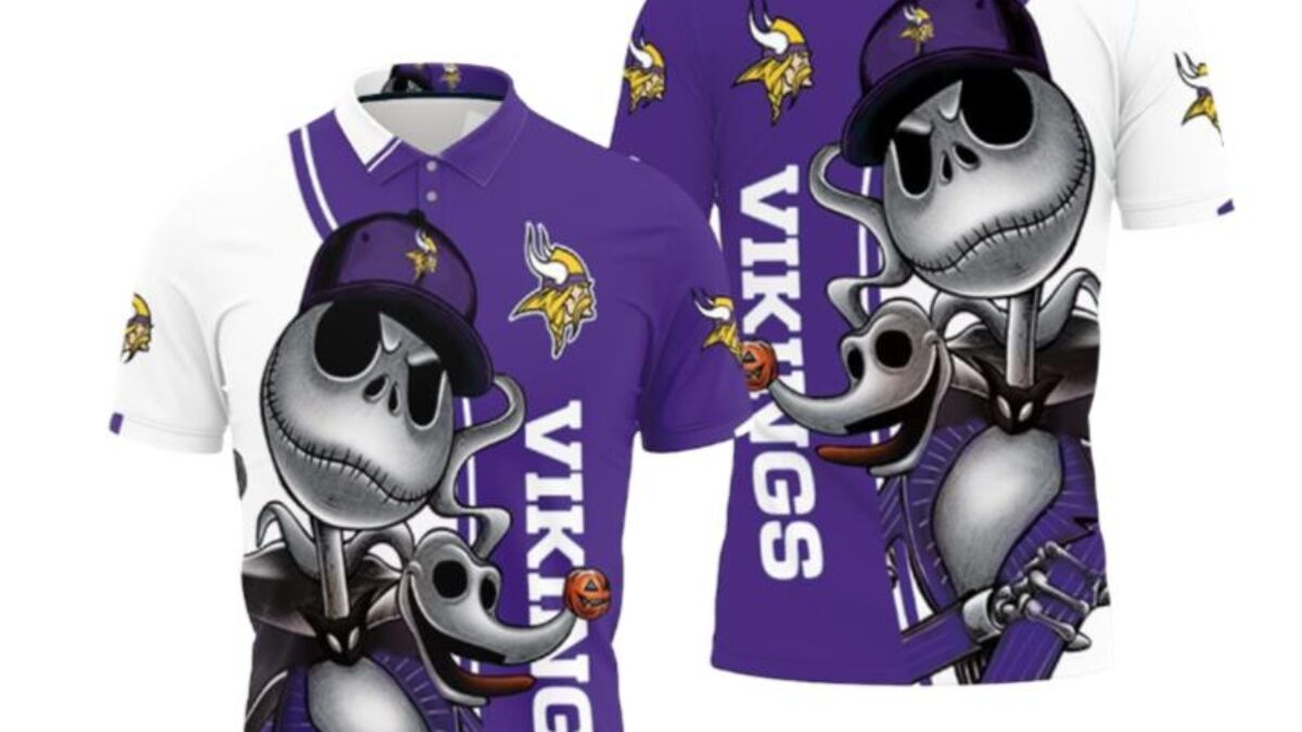 Minnesota Vikings Skull For Vikings Fans Personalized Polo Shirts - Peto  Rugs