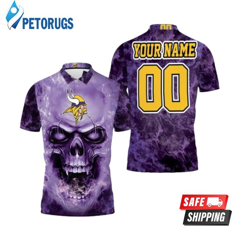 Minnesota Vikings Skull For Vikings Fans Personalized Polo Shirts