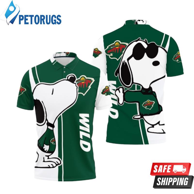 Minnesota Wild Snoopy Lover Printed Polo Shirts