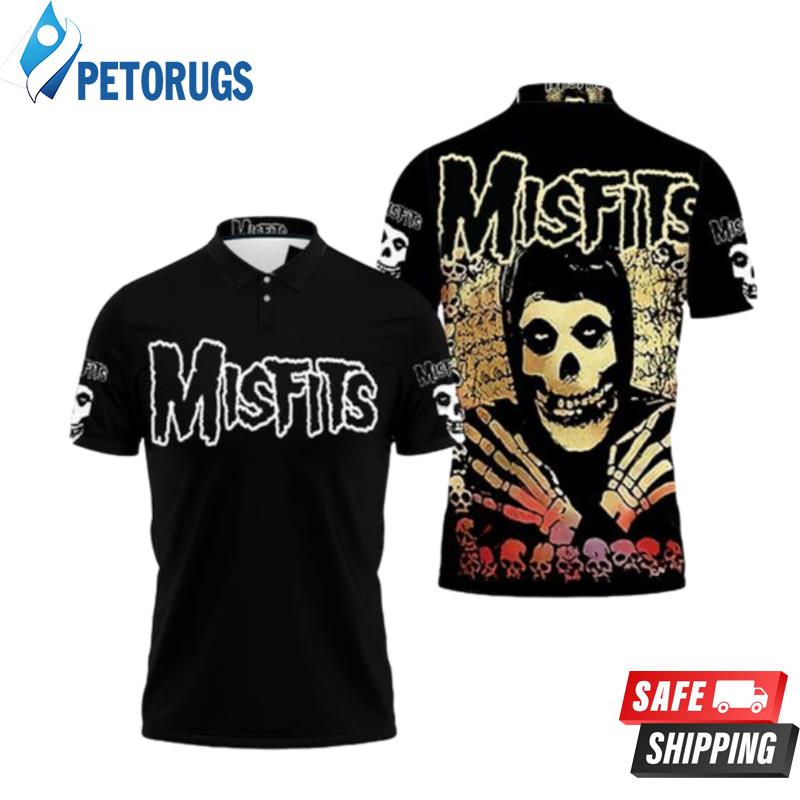 Misfits Punk Rock Band Skull Skeleton For Fan Polo Shirts