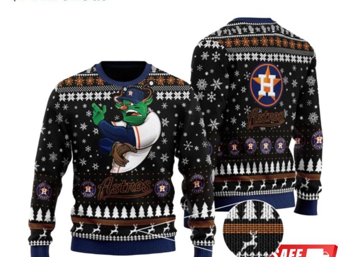 Snoopy Love Houston Astros Ugly Christmas Sweater