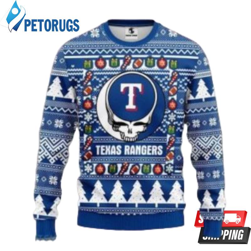 Mlb Texas Rangers Grateful Dead Christmas Ugly Christmas Sweaters