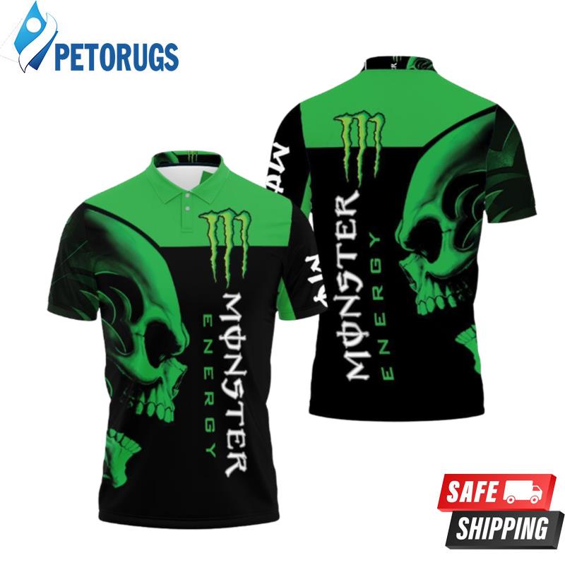 Monster Energy Drink Logo With Skull Polo Shirts