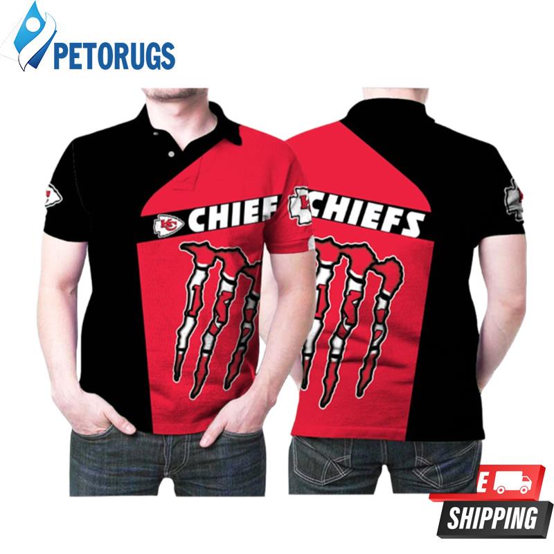 Monster Energy Kansas City Chiefs Nfl American Football Team Logo For Chiefs Fans Polo Shirts
