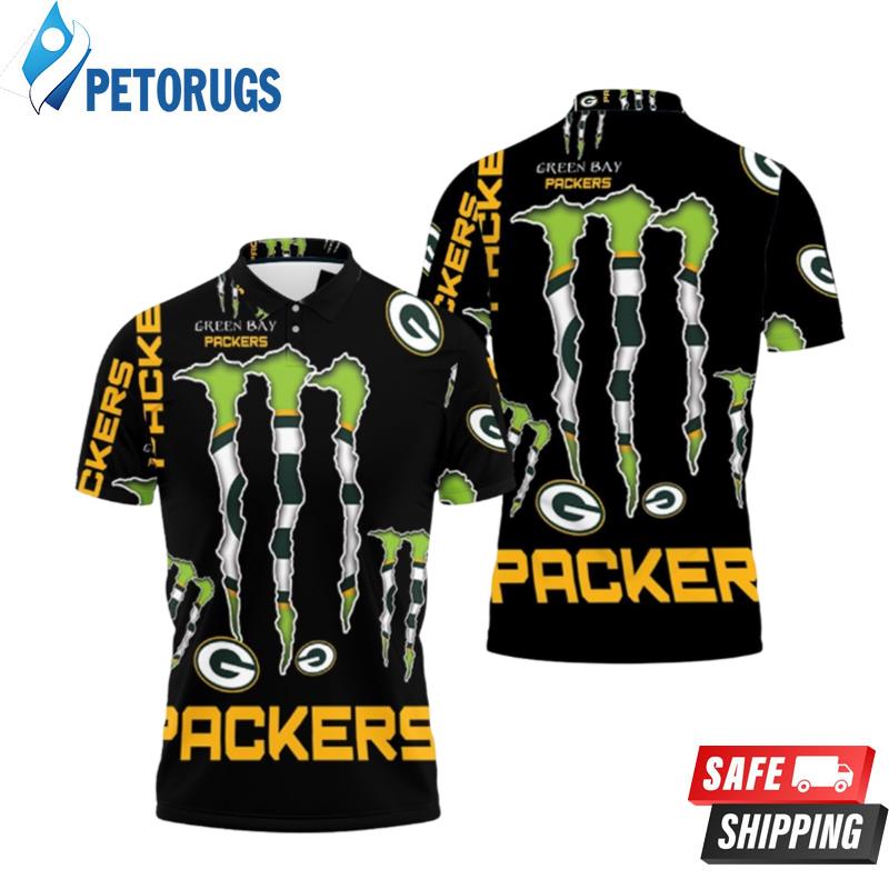 Monster Energy Logo For Lovers Green Bay Packers Polo Shirts