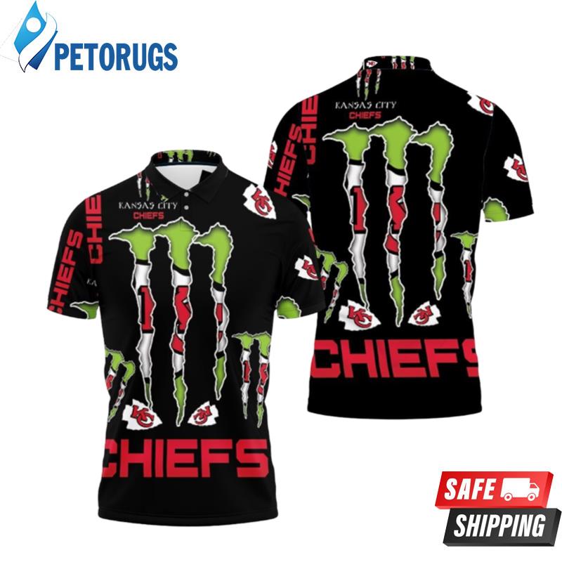 Monster Energy Logo For Lovers Kansas City Chiefs Polo Shirts