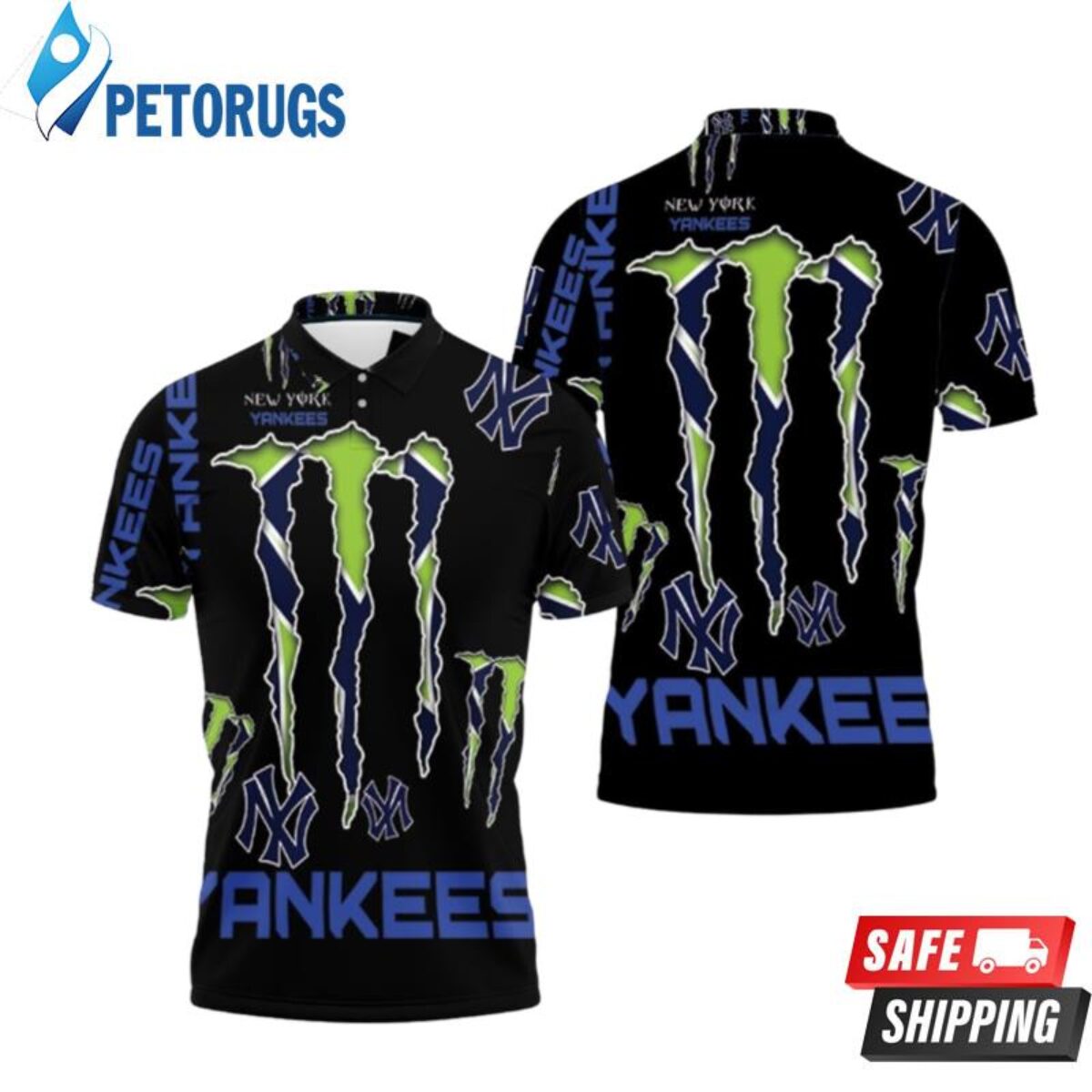 Monster Energy Logo For Lovers New York Yankees Polo Shirts Peto