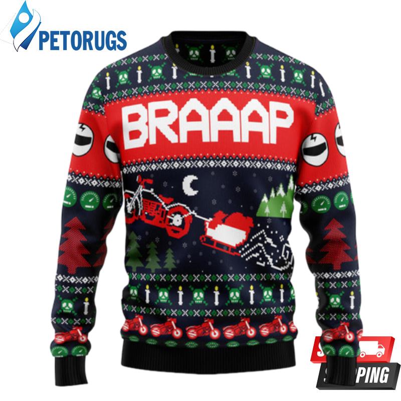 Motorbike Braaap Ugly Christmas Sweaters