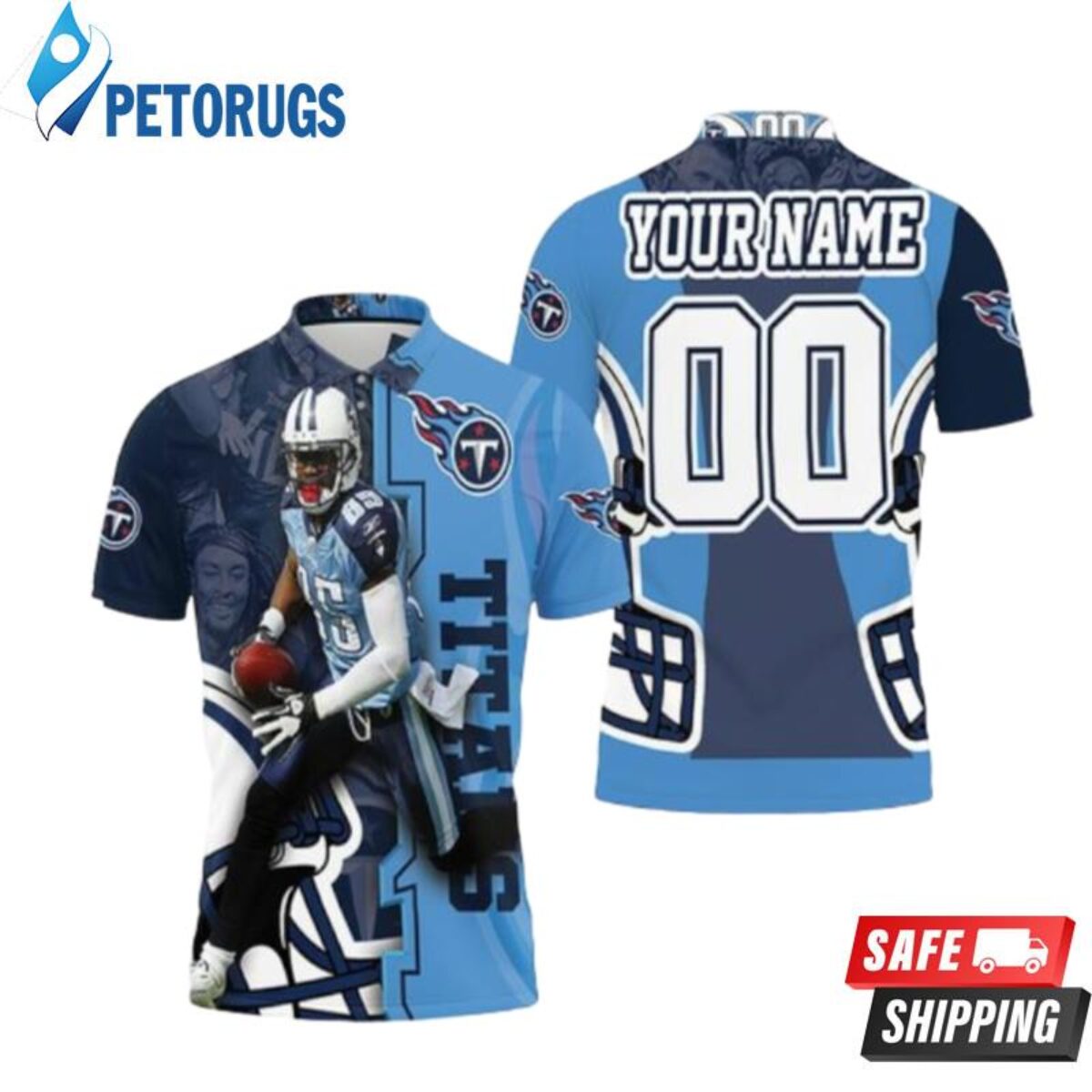 Mycole Pruitt 85 Tennessee Titans Afc South Division Super Bowl 2021  Personalized Polo Shirts - Peto Rugs