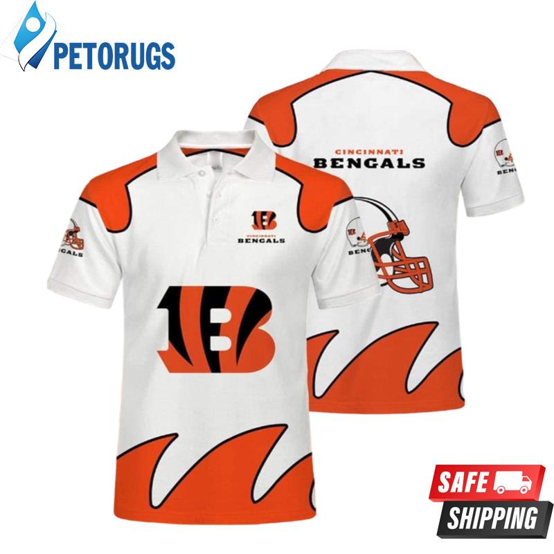 NFL Team Apparel Cincinnati Bengals Golf Polo Poly Shirt Men Small