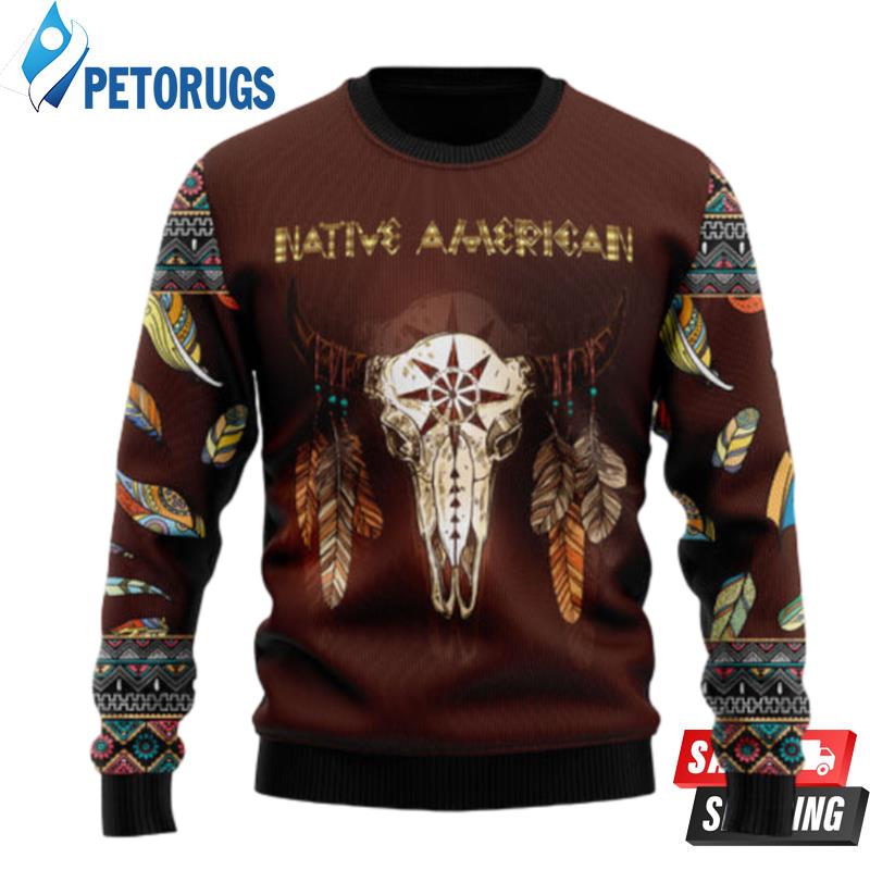 Native Skull Ugly Christmas Sweaters