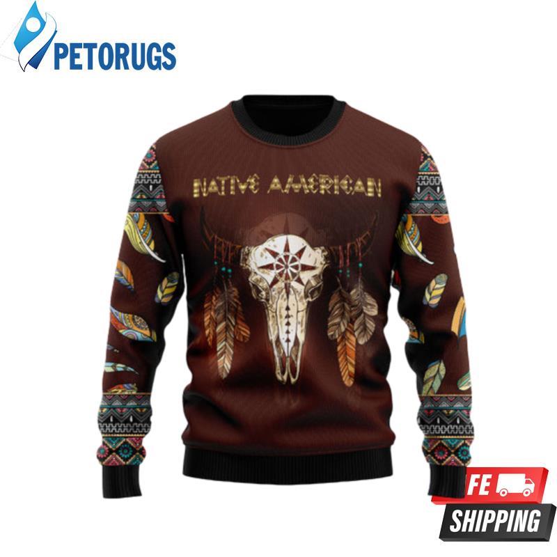 Native Skull Ugly Christmas Sweaters