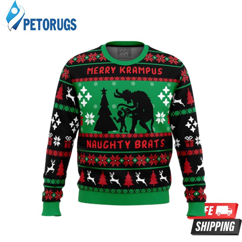 Naughty Brats Krampus Ugly Christmas Sweaters