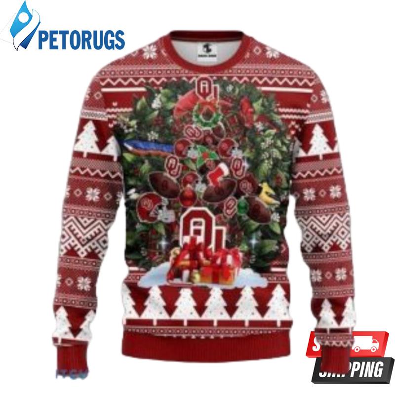 Ncaa Oklahoma Sooners Tree Christmas Ugly Christmas Sweaters