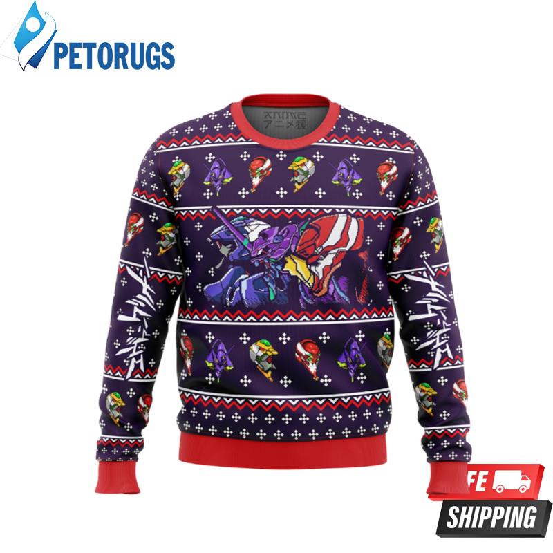 Neon Genesis Evangelion Evas Ugly Christmas Sweaters