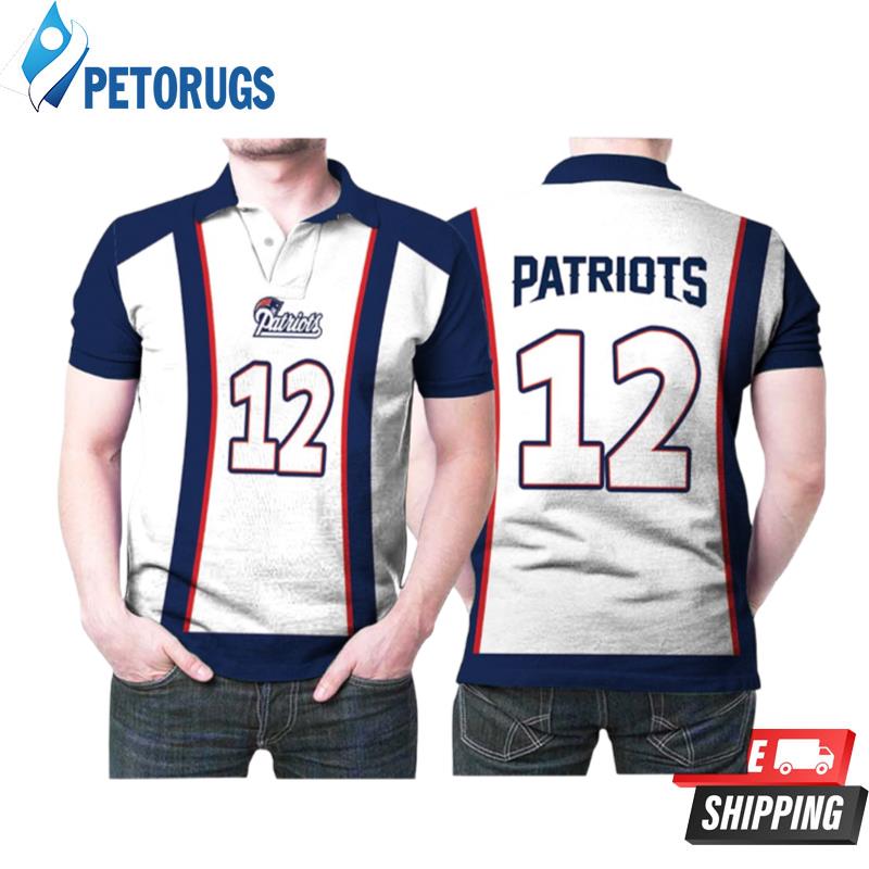 New England Patriots Tom Brady 12 Football Legend Printed Gift For Tom Brady Fan Polo Shirts