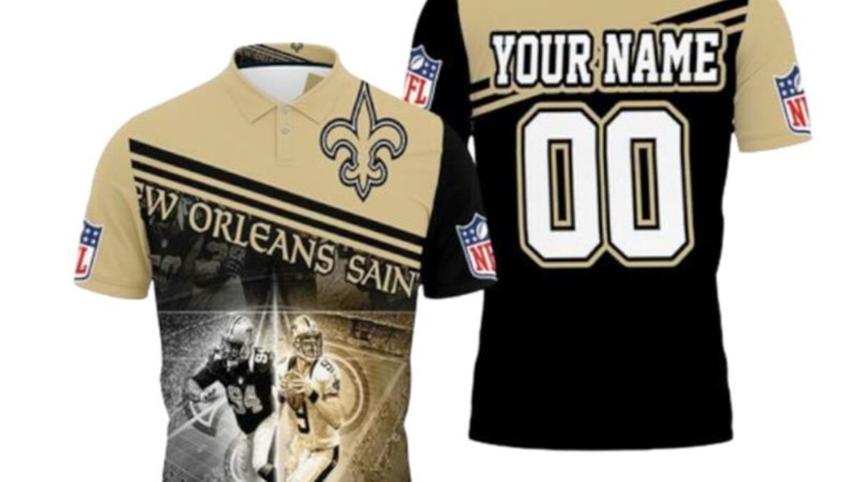 New Orleans Saints 9 Drew Brees Black Golden Edition Mens Inspired Polo  Shirts - Peto Rugs