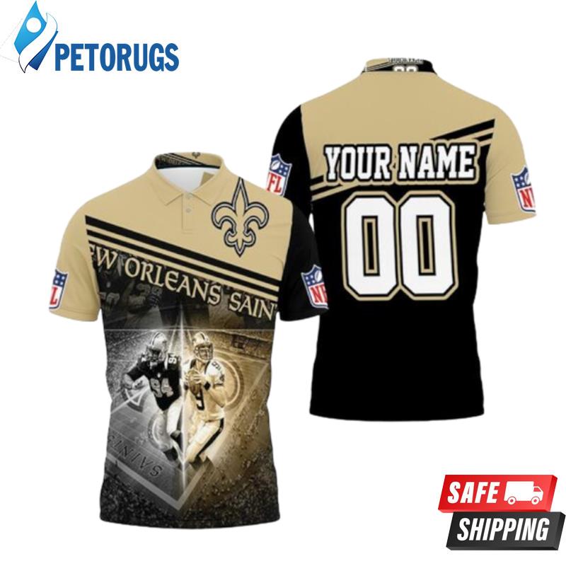 New Orleans Saints 2020 Nfl Season Nfc South Champions Cameron Jordan 94 Drew Bree 9 Legends Personalized Polo Shirts