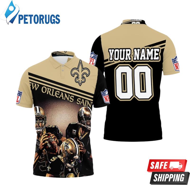 New Orleans Saints Best Team Great Players Nfc South Division Champions  Custom Name And Number Polo Shirt