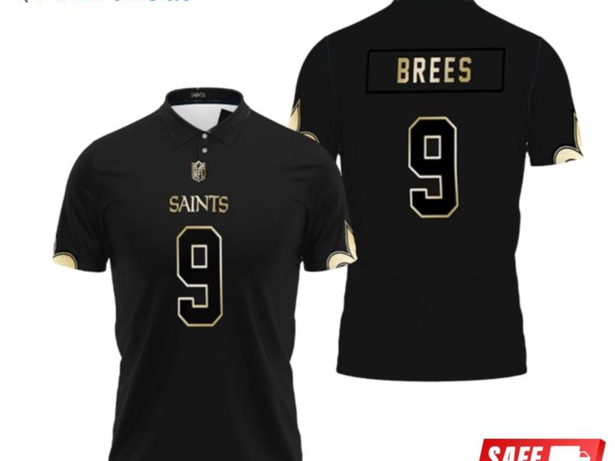 Drew Brees New Orleans Saints Dark Polo Shirts - Peto Rugs