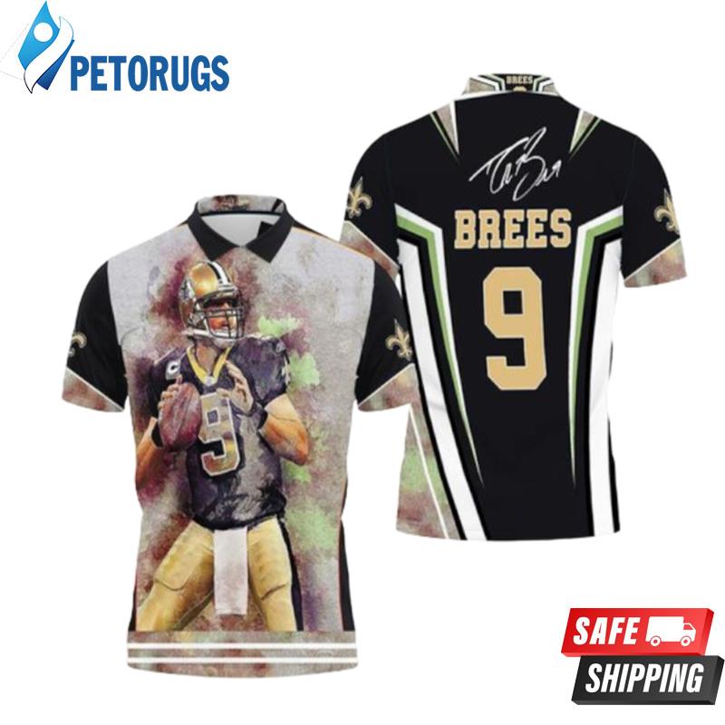 New Orleans Saints Drew Bees Legend Qustyleerback Personalized Polo Shirts