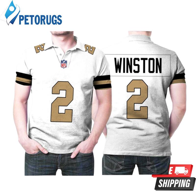 New Orleans Saints Jameis Winston #2 Nfl American Football Team Logo Color Rush Custom For Saints Fans Polo Shirts