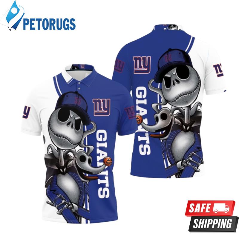 New York Giants Jack Skellington And Zero Polo Shirts