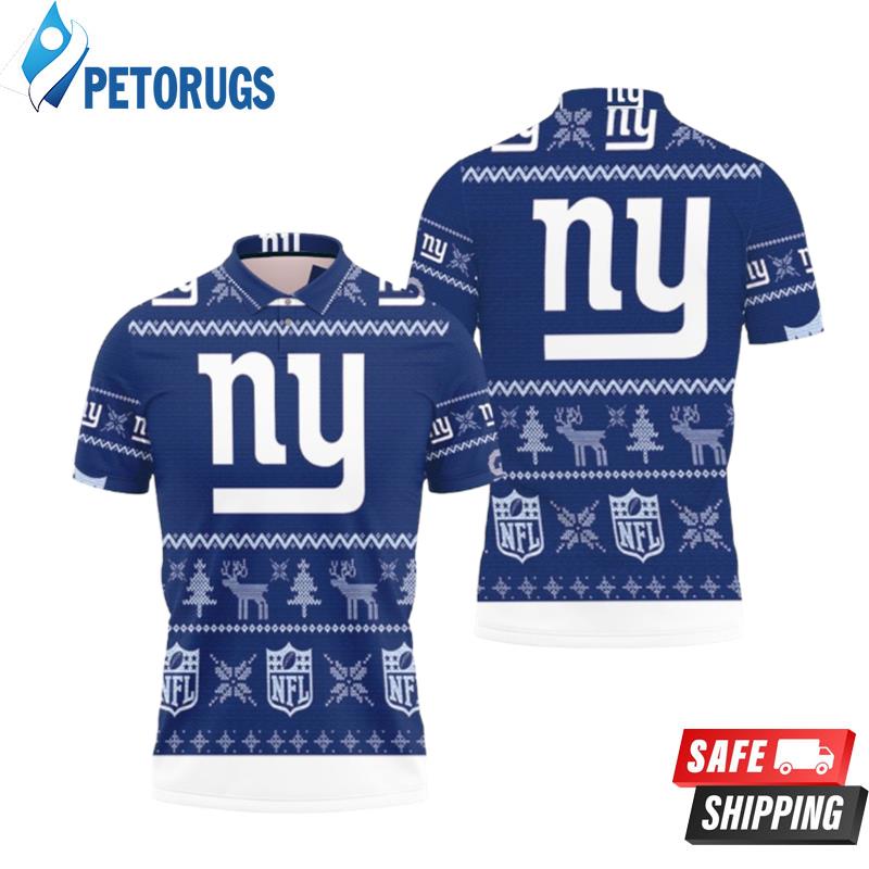 New York Giants Ugly Sweat Christmas Polo Shirts