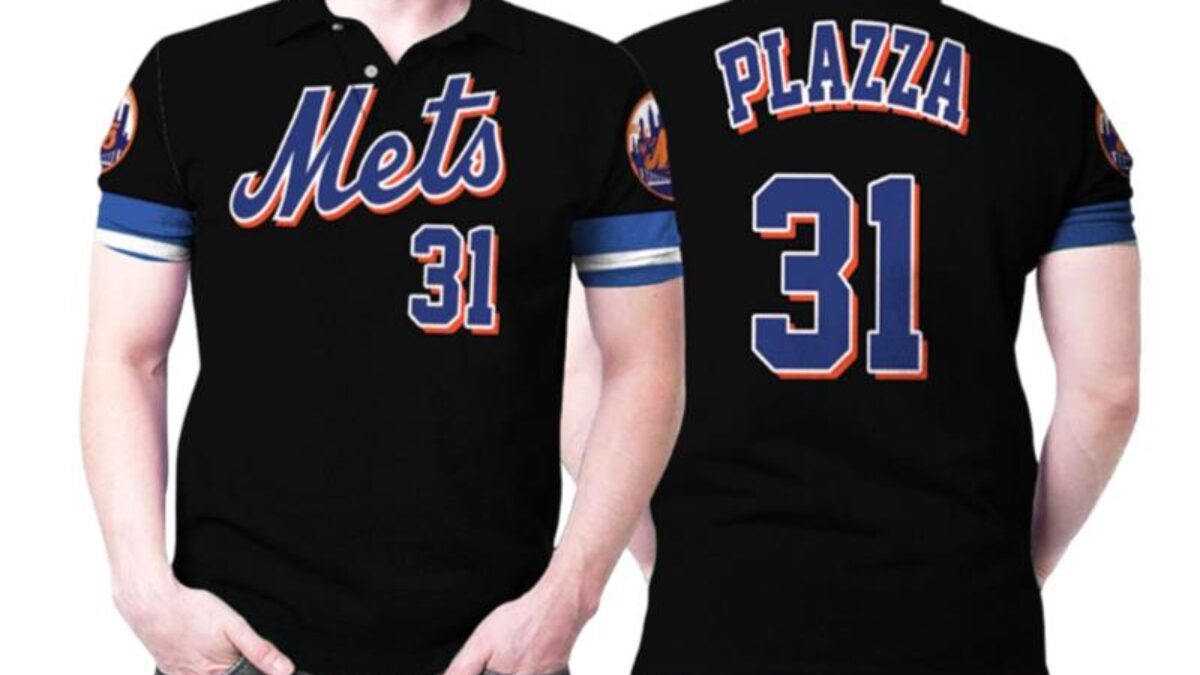 Mike Piazza New York Mets Black 2019 Jersey Inspired Style Polo