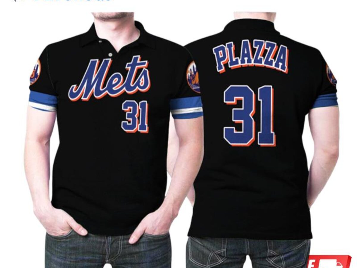 Mike Piazza New York Mets Black 2019 Jersey Inspired Style Polo Shirt in  2023