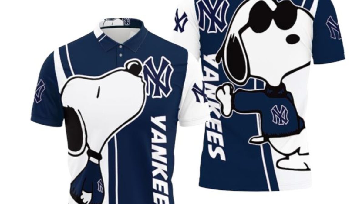 New York Yankees Snoopy Lover Printed Polo Shirts - Peto Rugs