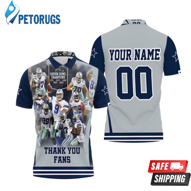 Nfc East Division Champions Dallas Cowboy Super Bowl 2021 Thank You Fans Personalized Polo Shirts