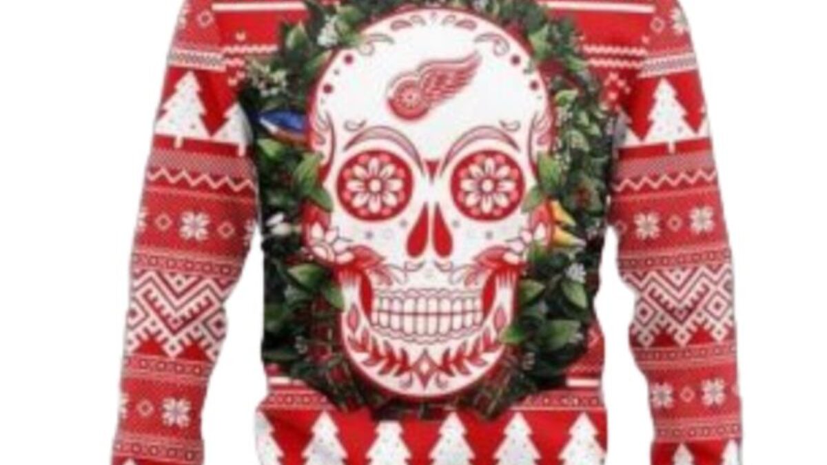 Nashville Predators Skull Flower Ugly Christmas Ugly Sweater