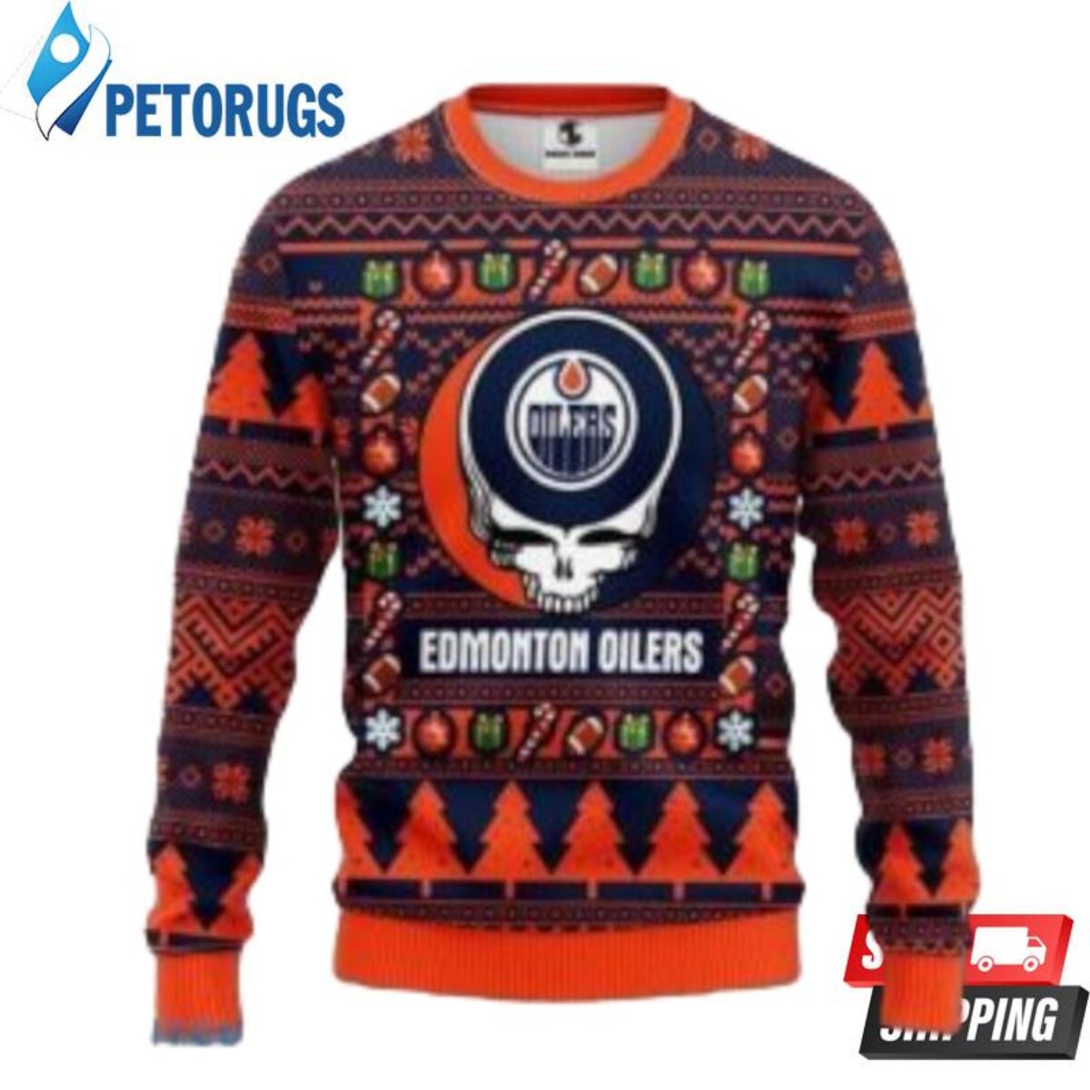 NHL Logo Ottawa Senators Tree Ball Christmas Ugly Sweater For Men
