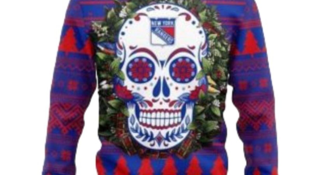 Ny rangers store ugly christmas sweater