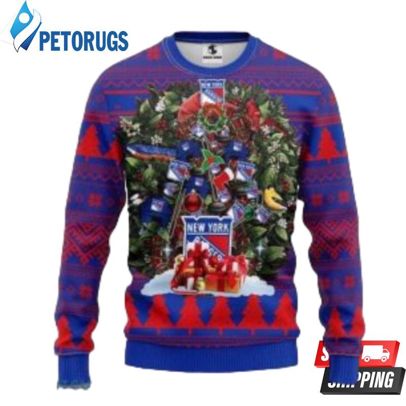 Nhl New York Rangers Tree Christmas Ugly Christmas Sweaters