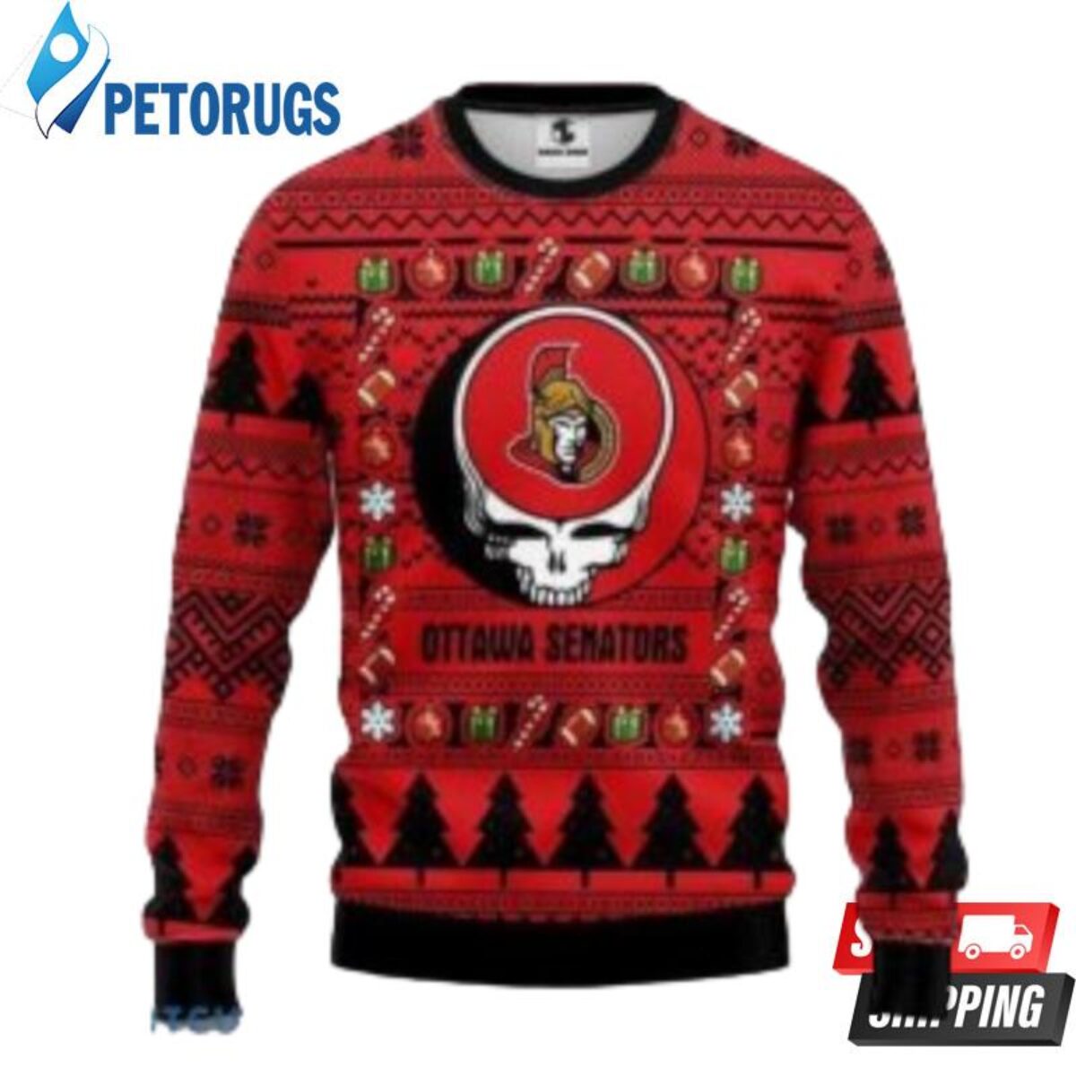 NHL Logo Minnesota Wild Grateful Dead Ugly Christmas Fleece Sweater For Men  Women